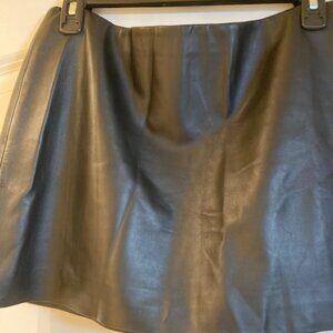 Alice + Olivia black leather mini skirt